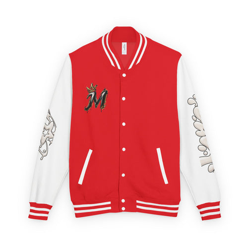 Good Energy Letterman Jacket — Front view | madeyourmark