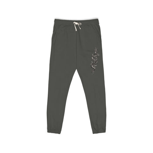 Floral Spine Joggers — Botanical Side Print Sweatpants — Front view | madeyourmark