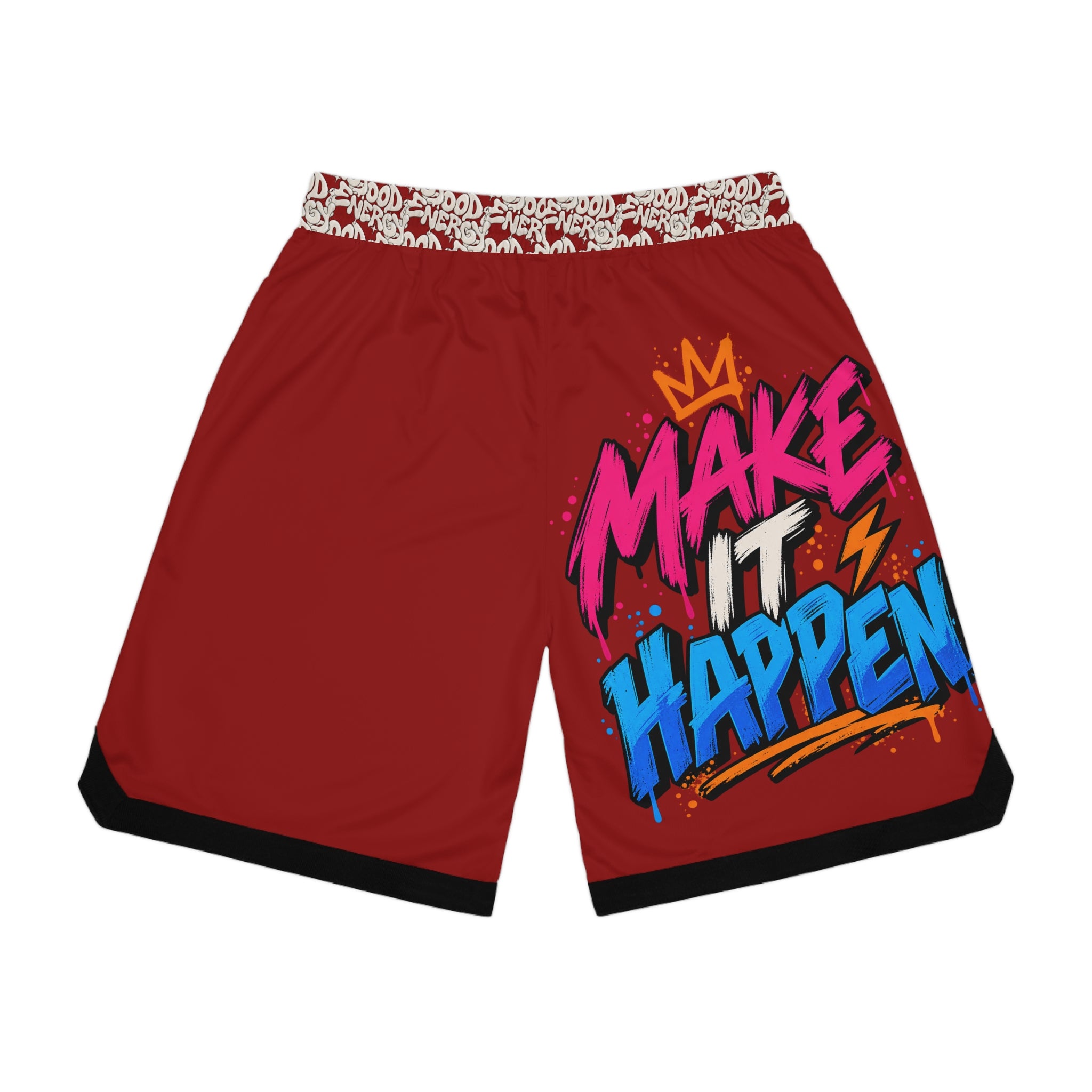 Motivational Basketball Shorts — “Make It Happen / Create Your Own Magic”