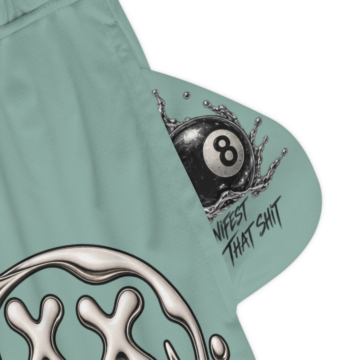 Trust Your Path Basketball Shorts — Graphic AOP Rib Shorts