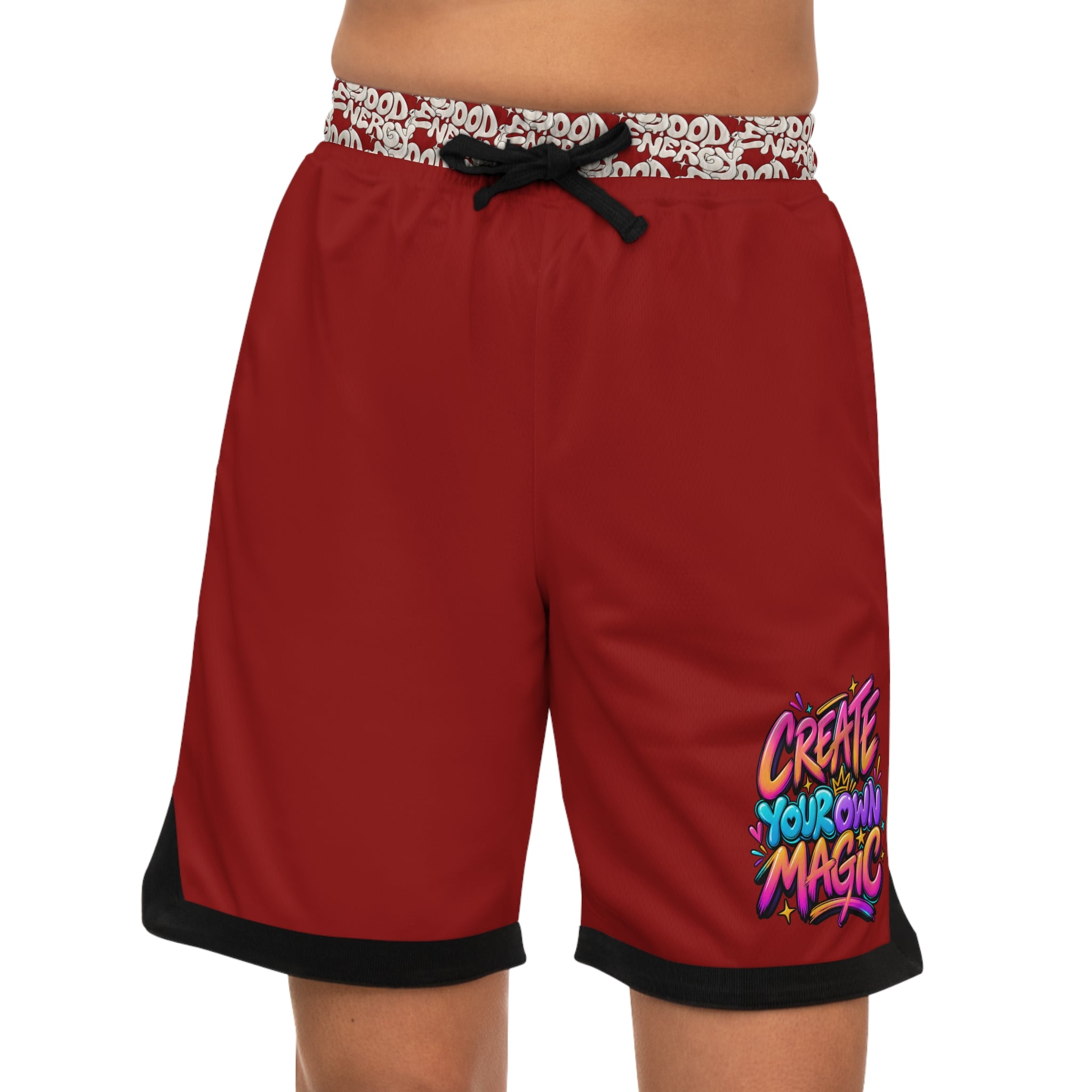 Motivational Basketball Shorts — “Make It Happen / Create Your Own Magic”