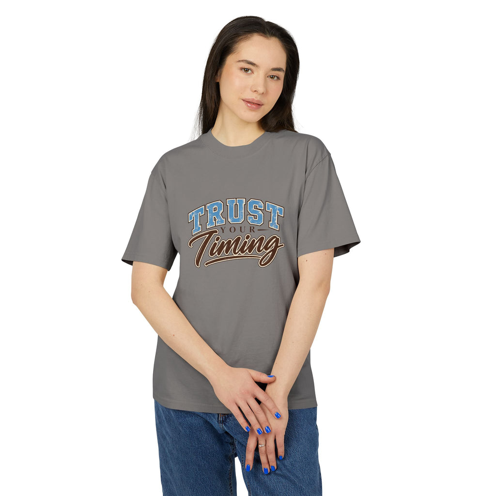 Trust Your Timing T-Shirt — Inspirational Retro Script Tee — product photo 15 of 20 | madeyourmark