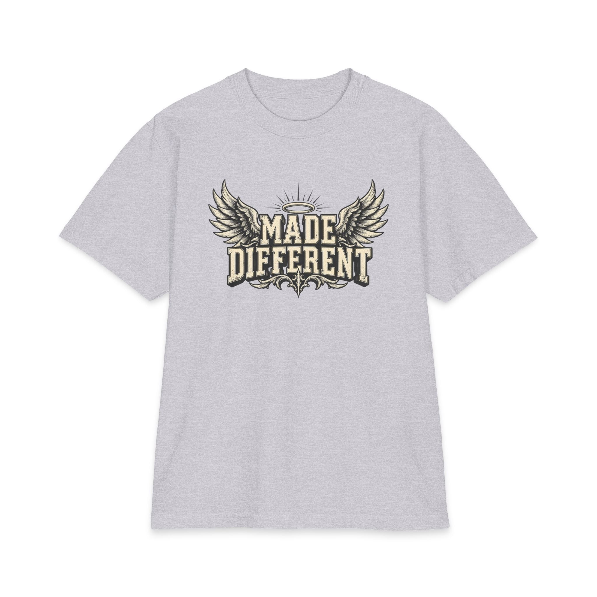 Made Different T-Shirt — 'Made Different' Graphic Tee with Wings & 'Discipline' Back Accent — product photo 8 of 20 | madeyourmark