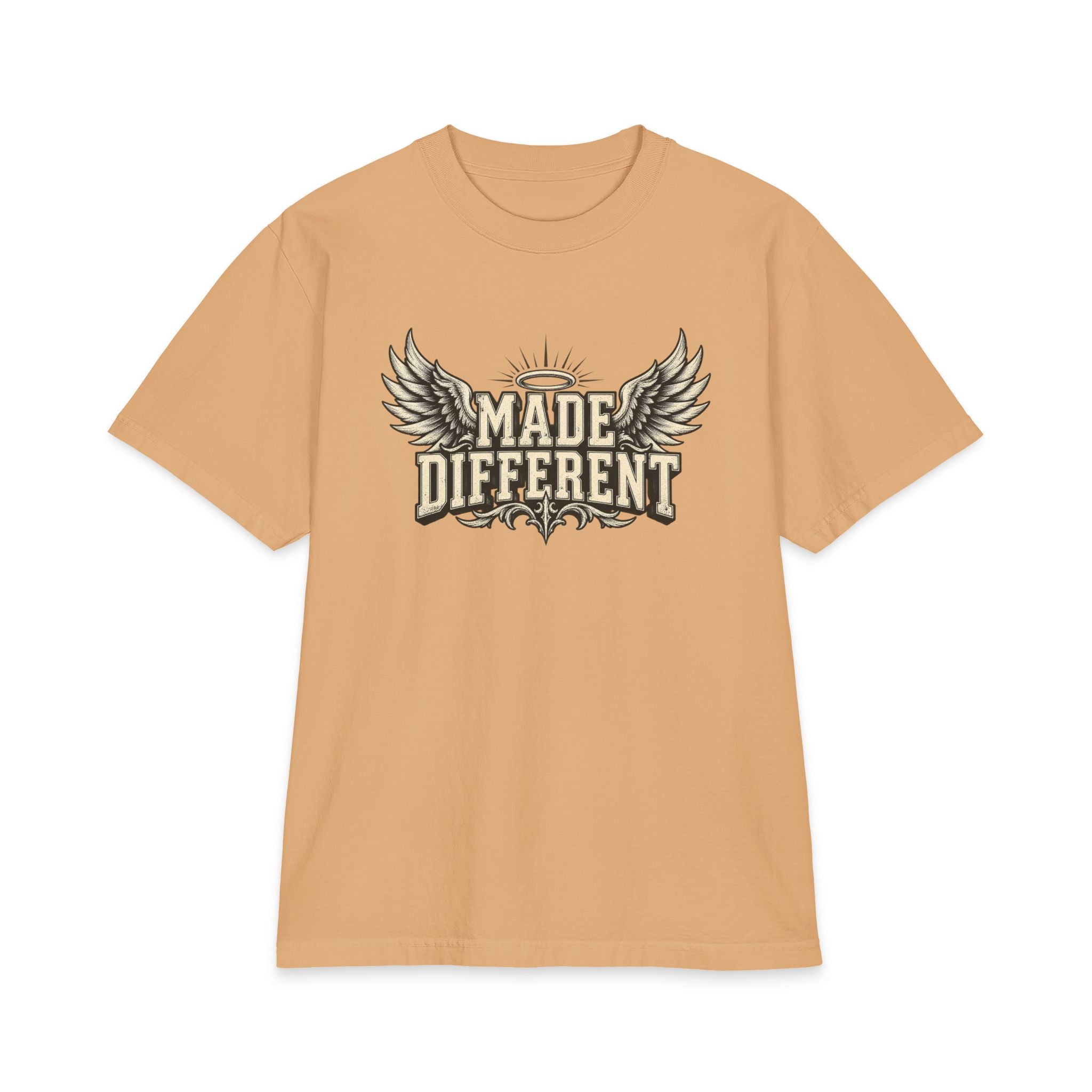 Made Different T-Shirt — 'Made Different' Graphic Tee with Wings & 'Discipline' Back Accent — product photo 4 of 20 | madeyourmark
