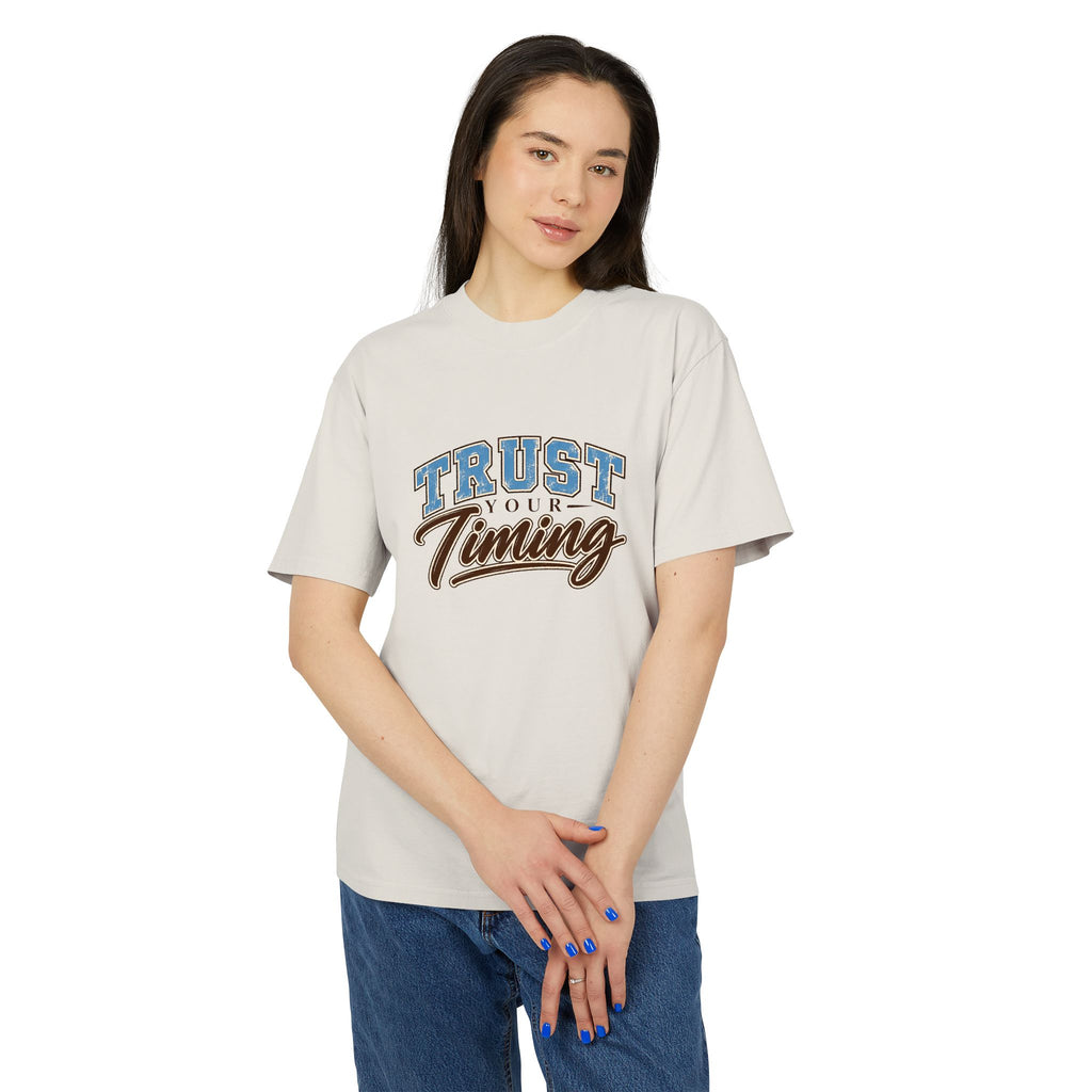 Trust Your Timing T-Shirt — Inspirational Retro Script Tee — product photo 9 of 20 | madeyourmark
